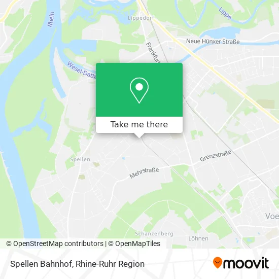 Spellen Bahnhof map