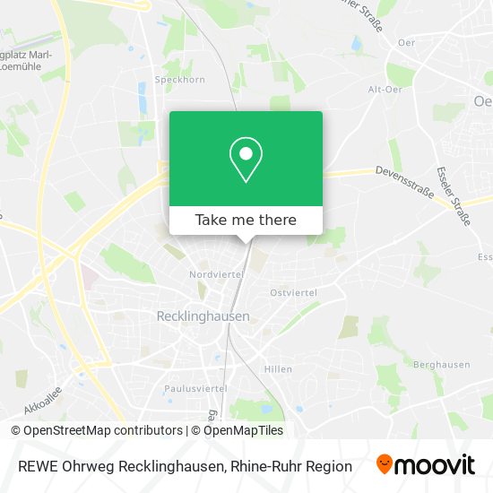 REWE Ohrweg Recklinghausen map