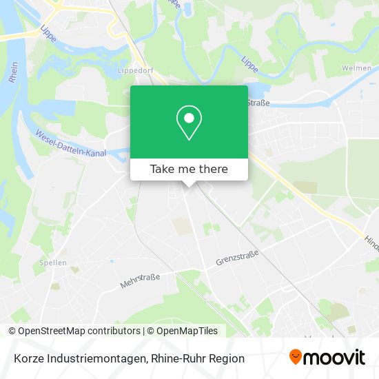 Korze Industriemontagen map