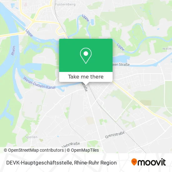 Карта DEVK-Hauptgeschäftsstelle