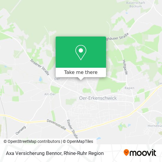 Axa Versicherung Bennor map