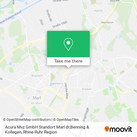 Acura Mvz GmbH Standort Marl dr,Benning & Kollegen map