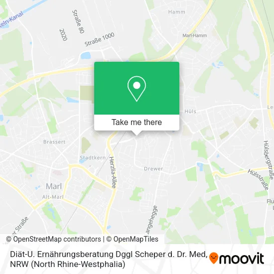 Карта Diät-U. Ernährungsberatung Dggl Scheper d. Dr. Med