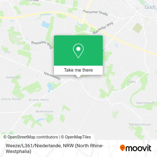 Карта Weeze/L361/Niederlande