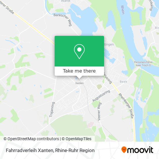 Fahrradverleih Xanten map