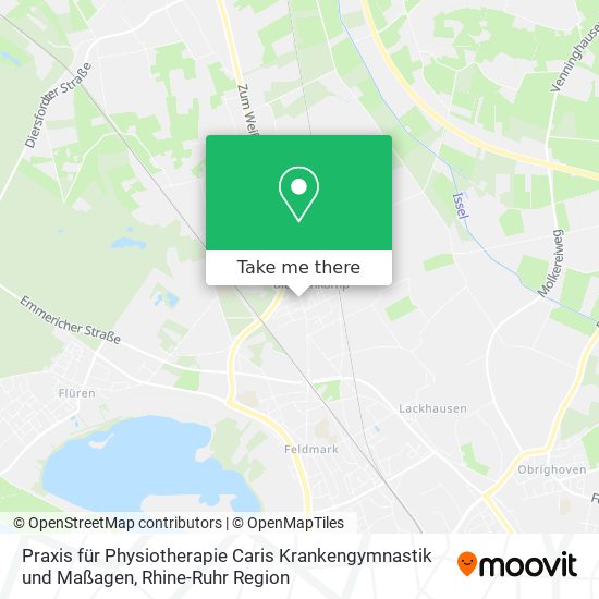 Карта Praxis für Physiotherapie Caris Krankengymnastik und Maßagen