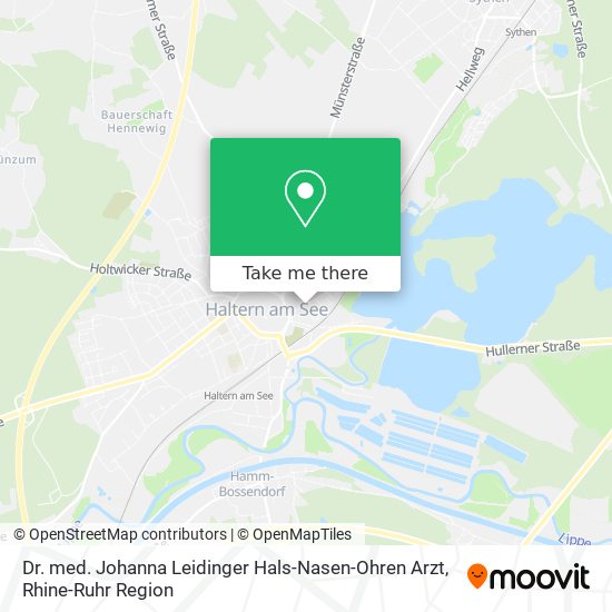 Карта Dr. med. Johanna Leidinger Hals-Nasen-Ohren Arzt