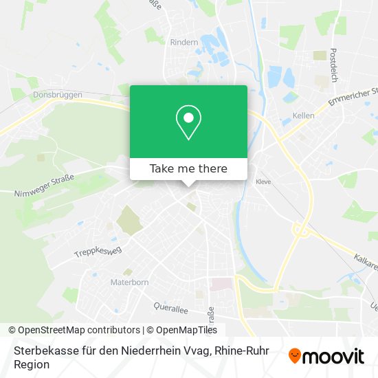 Sterbekasse für den Niederrhein Vvag map