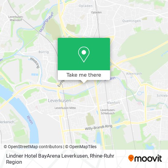 Lindner Hotel BayArena Leverkusen map