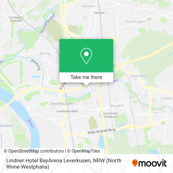 Карта Lindner Hotel BayArena Leverkusen