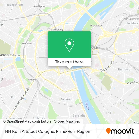 Карта NH Köln Altstadt Cologne