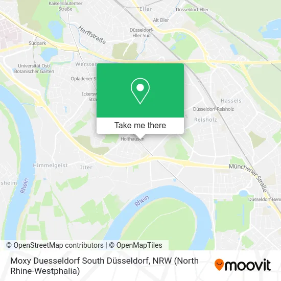 Карта Moxy Duesseldorf South Düsseldorf