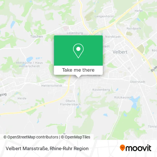 Карта Velbert Marsstraße
