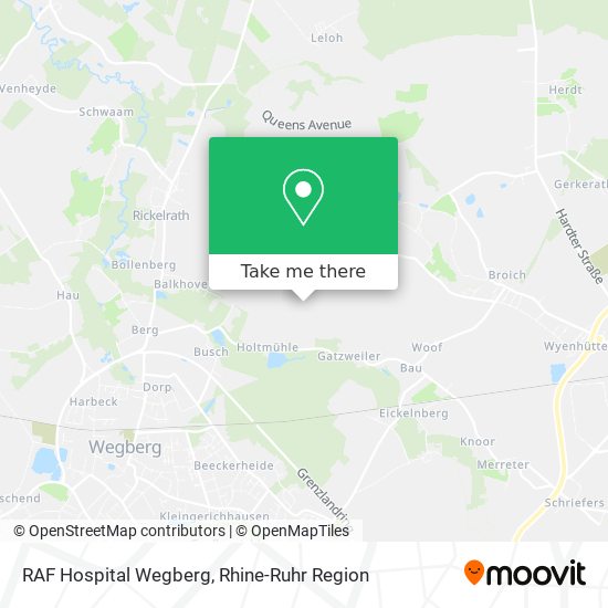 RAF Hospital Wegberg map