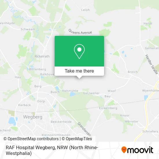RAF Hospital Wegberg map