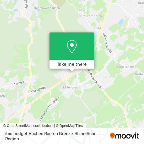 ibis budget Aachen Raeren Grenze map