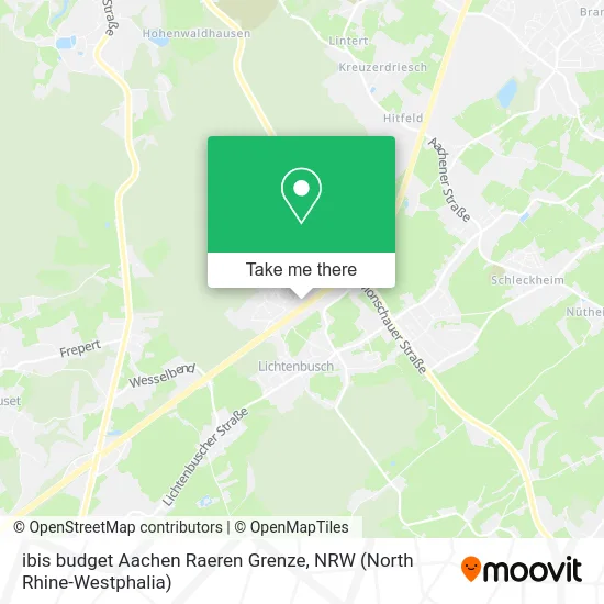 Карта ibis budget Aachen Raeren Grenze