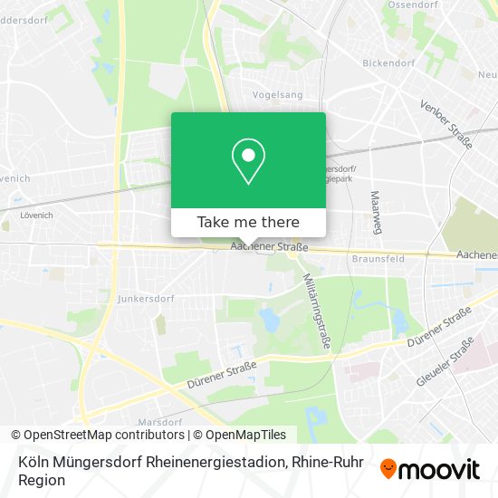 Köln Müngersdorf Rheinenergiestadion map