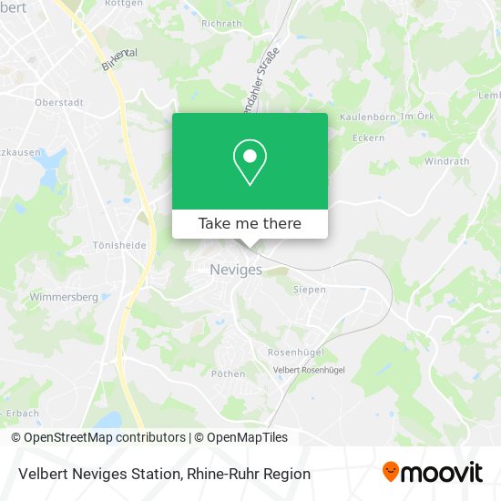 Velbert Neviges Station map