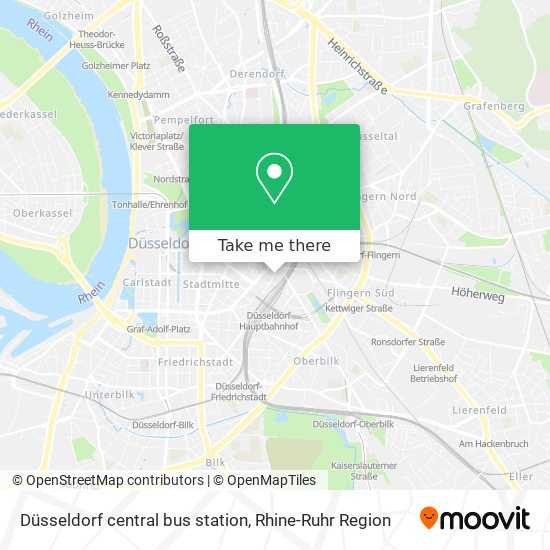 Düsseldorf central bus station map
