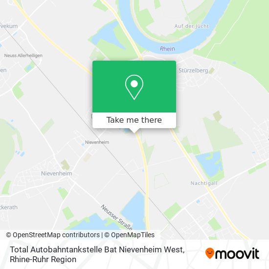 Total Autobahntankstelle Bat Nievenheim West map