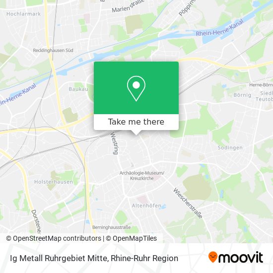 Ig Metall Ruhrgebiet Mitte map
