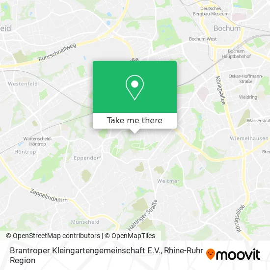 Карта Brantroper Kleingartengemeinschaft E.V.