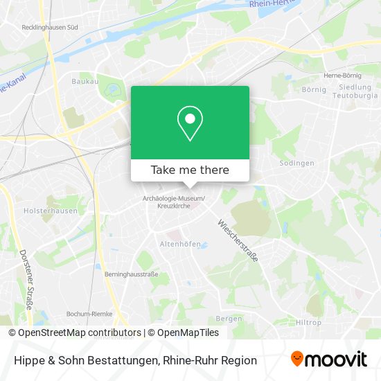 Hippe & Sohn Bestattungen map