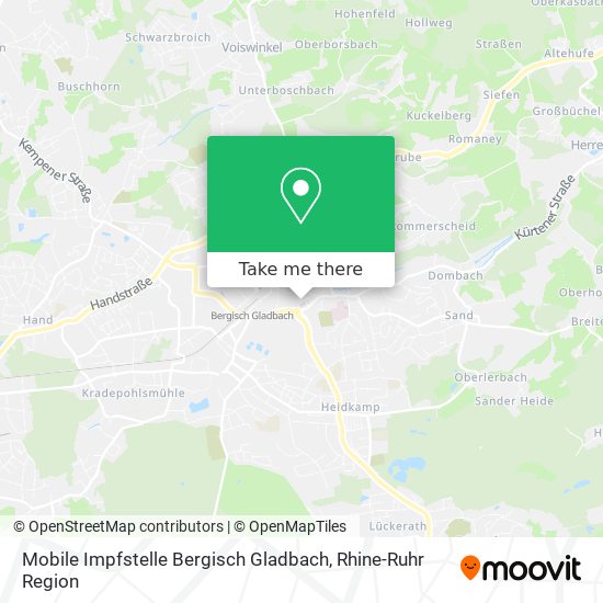 Карта Mobile Impfstelle Bergisch Gladbach