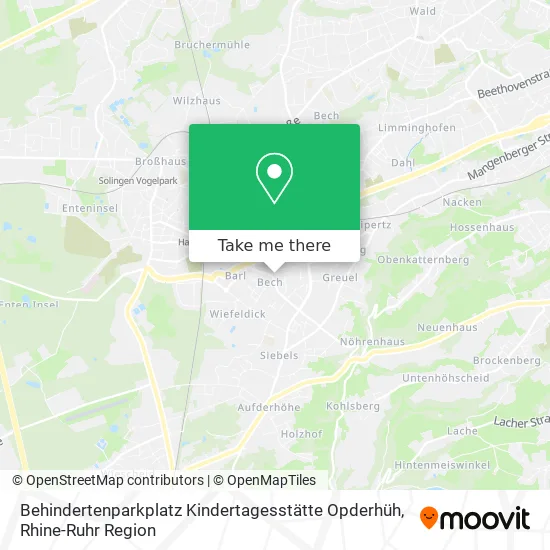 Карта Behindertenparkplatz Kindertagesstätte Opderhüh