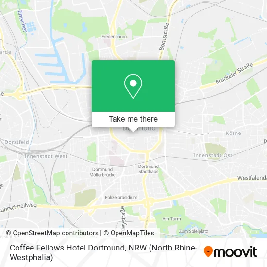 Coffee Fellows Hotel Dortmund map