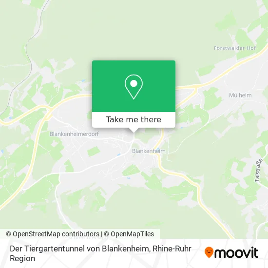 Карта Der Tiergartentunnel von Blankenheim