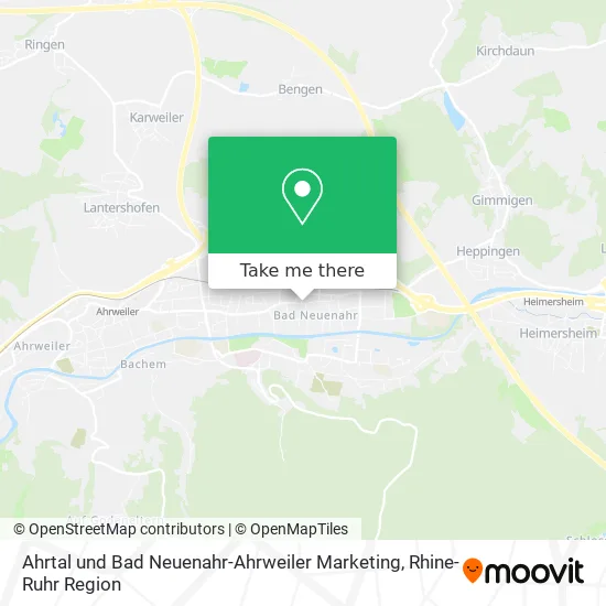 Карта Ahrtal und Bad Neuenahr-Ahrweiler Marketing
