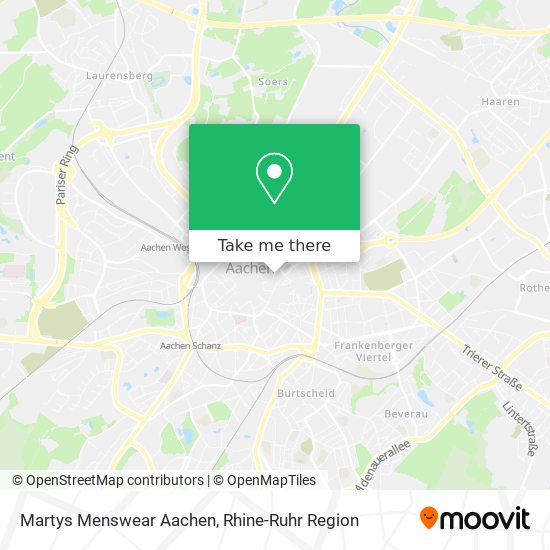 Карта Martys Menswear Aachen