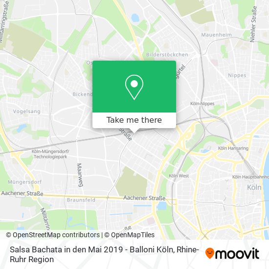 Salsa Bachata in den Mai 2019 - Balloni Köln map