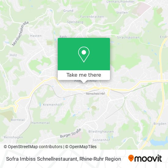 Карта Sofra Imbiss Schnellrestaurant