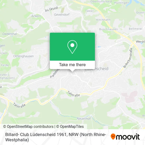 Карта Billard- Club Lüdenscheid 1961