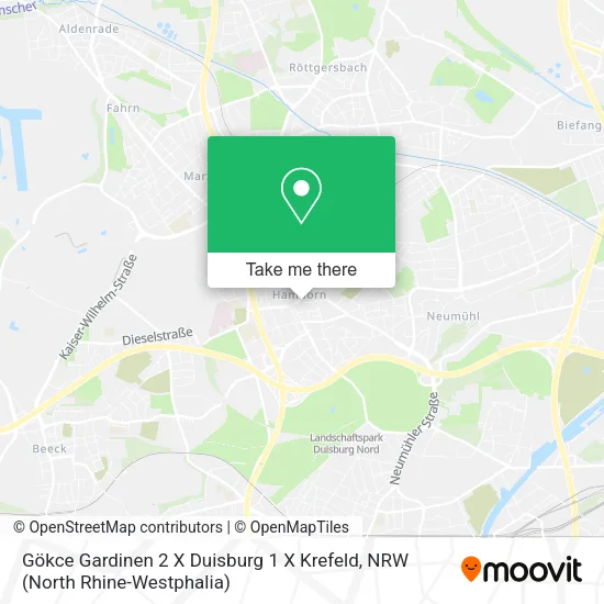 Карта Gökce Gardinen 2 X Duisburg 1 X Krefeld