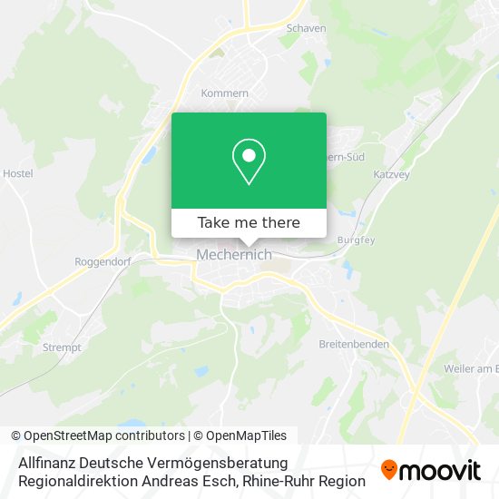 Allfinanz Deutsche Vermögensberatung Regionaldirektion Andreas Esch map