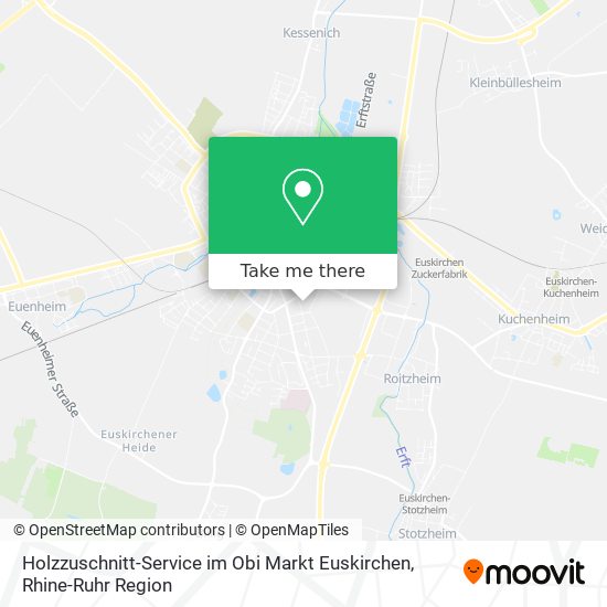 Карта Holzzuschnitt-Service im Obi Markt Euskirchen