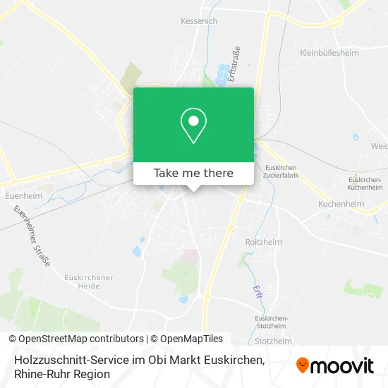 Карта Holzzuschnitt-Service im Obi Markt Euskirchen