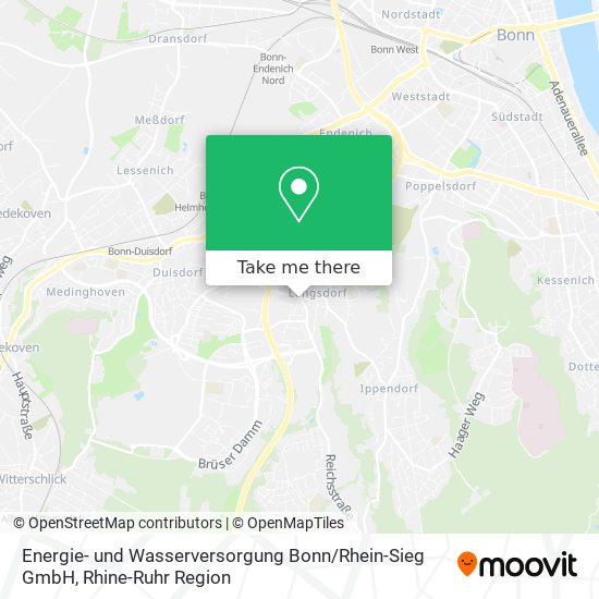 Карта Energie- und Wasserversorgung Bonn / Rhein-Sieg GmbH