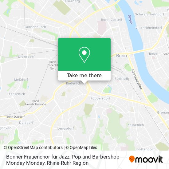 Карта Bonner Frauenchor für Jazz, Pop und Barbershop Monday Monday