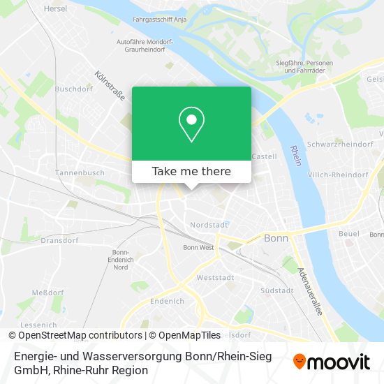 Карта Energie- und Wasserversorgung Bonn / Rhein-Sieg GmbH