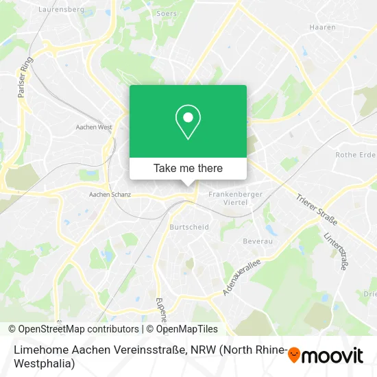 Карта Limehome Aachen Vereinsstraße