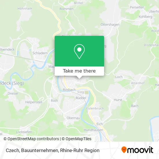 Czech, Bauunternehmen map