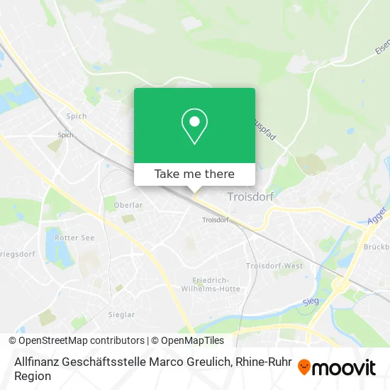Карта Allfinanz Geschäftsstelle Marco Greulich