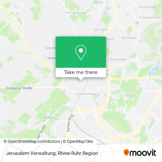 Карта Jerusalem Verwaltung