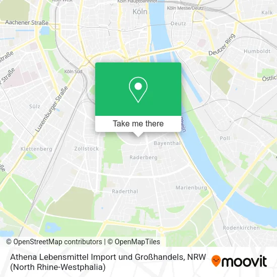 Карта Athena Lebensmittel Import und Großhandels