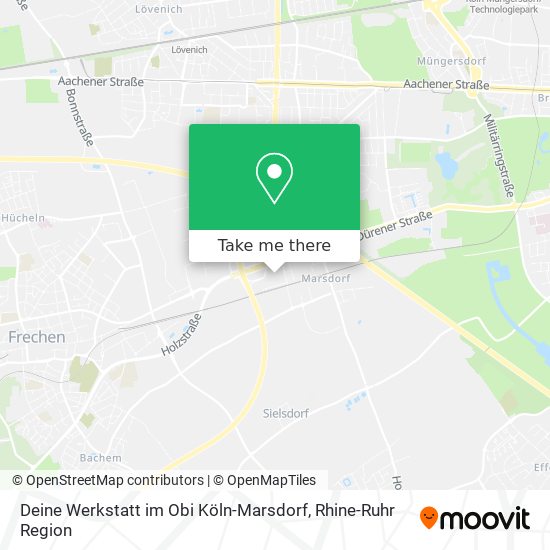 Deine Werkstatt im Obi Köln-Marsdorf map